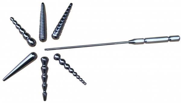 Edles Set Penisplugs ❘ 6x Penis Plug mit aufschraubbaren Stab