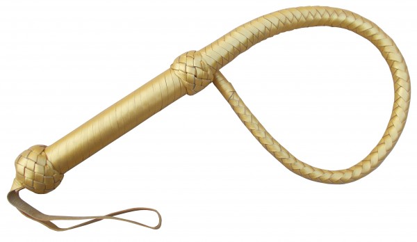 Extravaganter goldener Single Tail ❘ SM Lederpeitsche