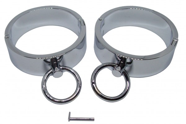 Metall Handfessel mit O-Ring ❘ 2 Größen ❘ Magnetpin