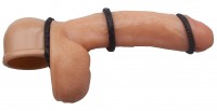 Set Penisringe - 3 Ringe für Penis & Hoden aus Silikon